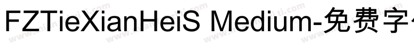 FZTieXianHeiS Medium字体转换